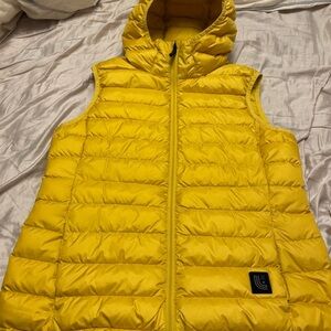 Lole Yellow Puffer Vest with Hood